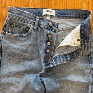 Agolde Riley High Rise Straight Crop Jeans, Size 26